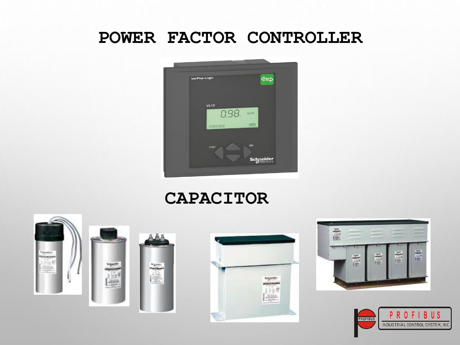 schneider power factor and capacitor